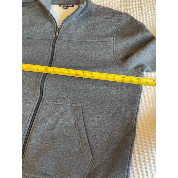 Michael Kors Men's Collared Full Zip Ribbed Navy Blue Cozy Sweatshirt XL - Picture 5 of 10
